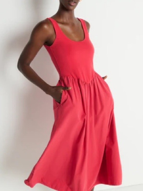 Nation LTD Dresses & Skirts - Nation LTD Coral-Pink Sleeveless Midi Dress